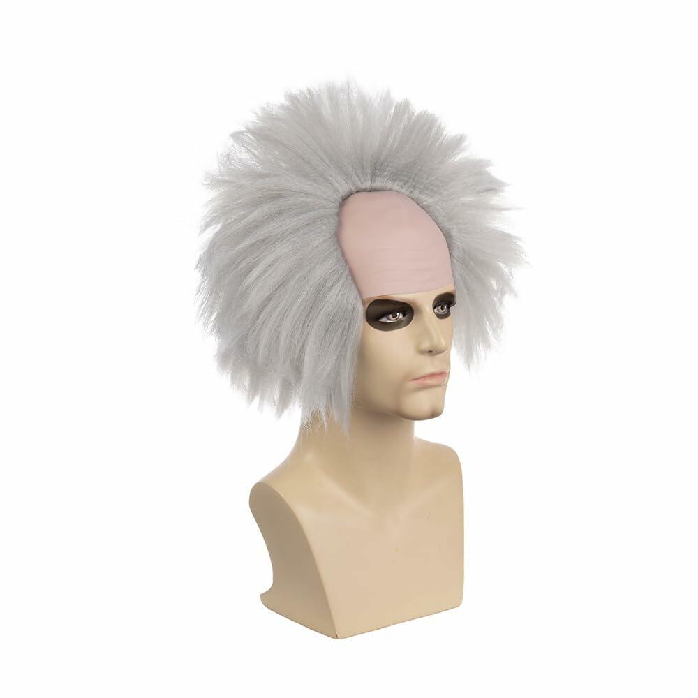 Balding crazy gray hair wig