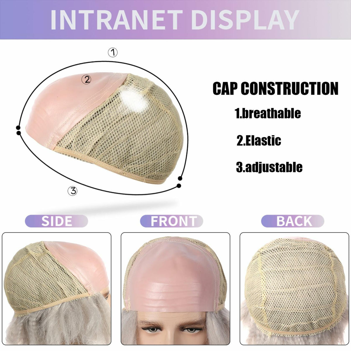 Balding crazy gray hair wig