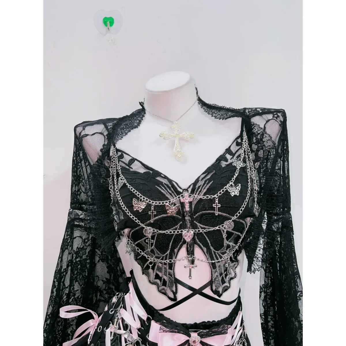Punk Cross Lace Tank Top