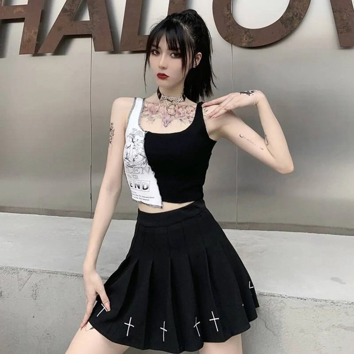 Punk Streetwear Crop Top