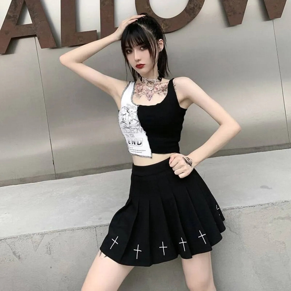 Punk Streetwear Crop Top