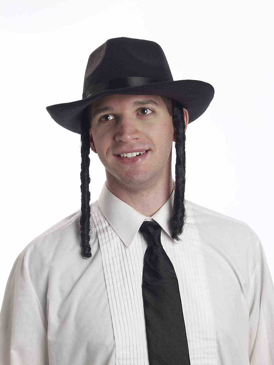Rabbi Costume Hat with Payot