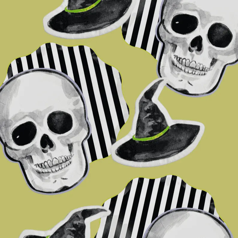 Skeleton Halloween Dessert Plate (12pcs)